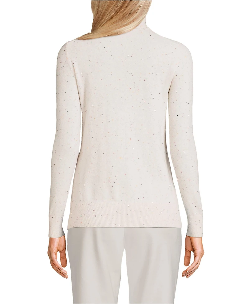 Lands' End Women's Cashmere Turtleneck Sweater
