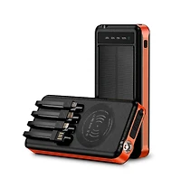 Alpha Digital Outdoor Power Bank- 10,000mAh with Solar Panel & Wireless Charging