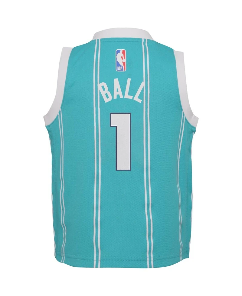 Preschool Boys and Girls Jordan LaMelo Ball Teal Charlotte Hornets Swingman Player Jersey - Icon Edition