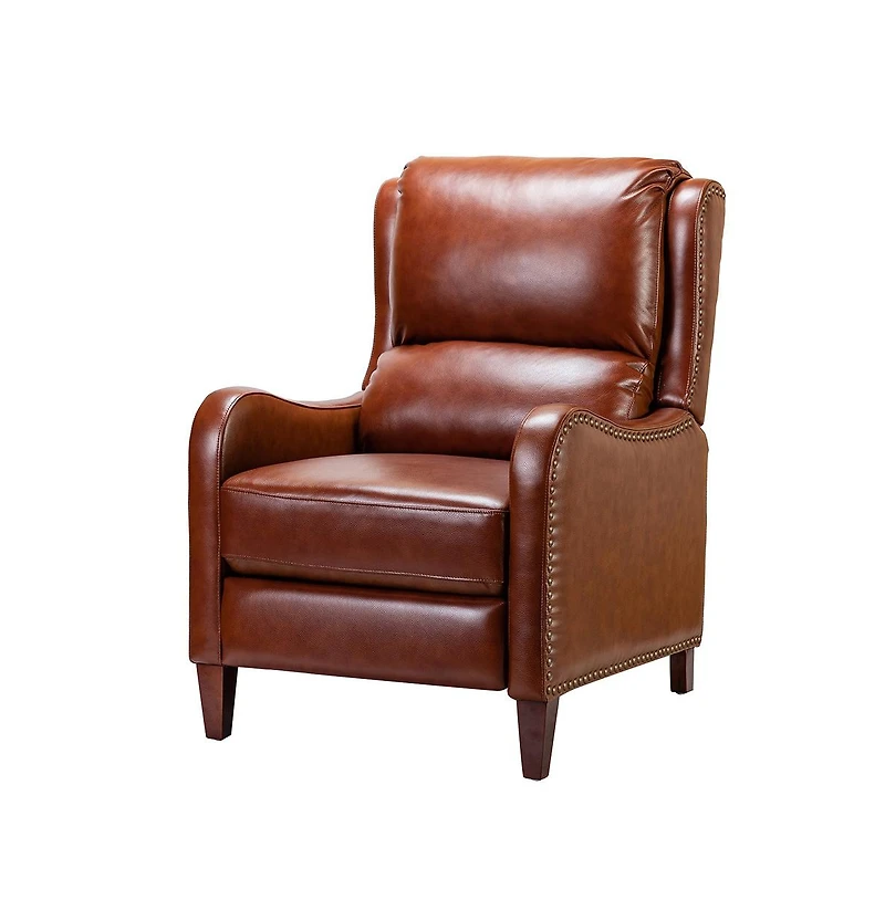 Leather Pushback Recliner chair with Adjustable Backrest for Livingroom