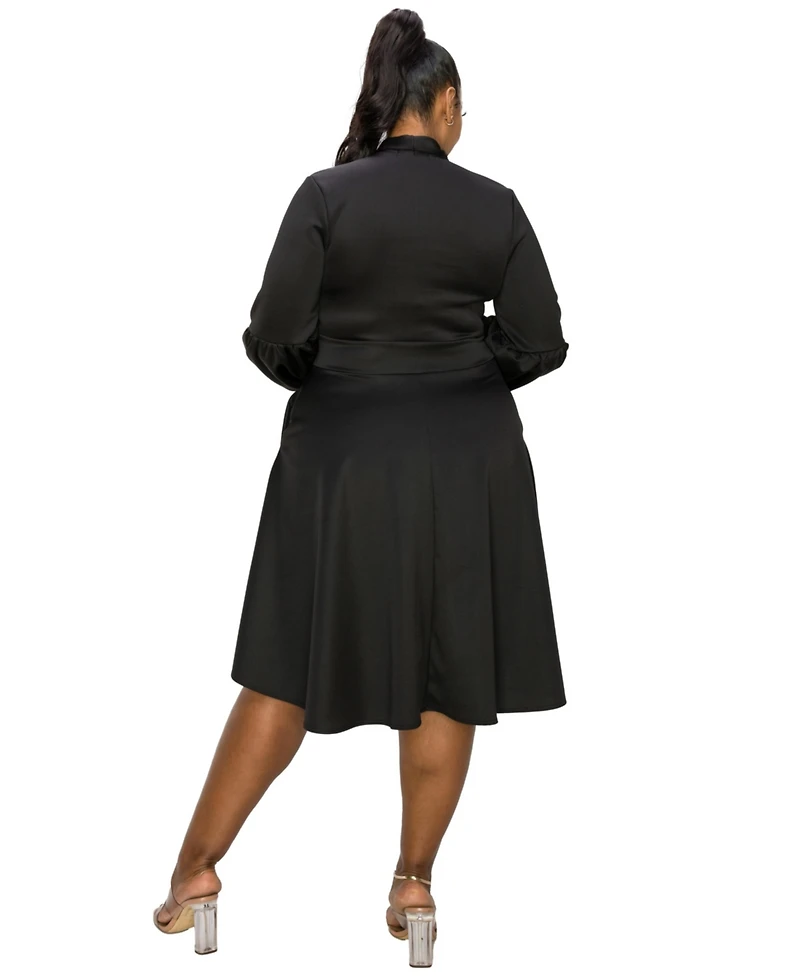 L I V D Women's Plus Bekah Flare Pocket Dress