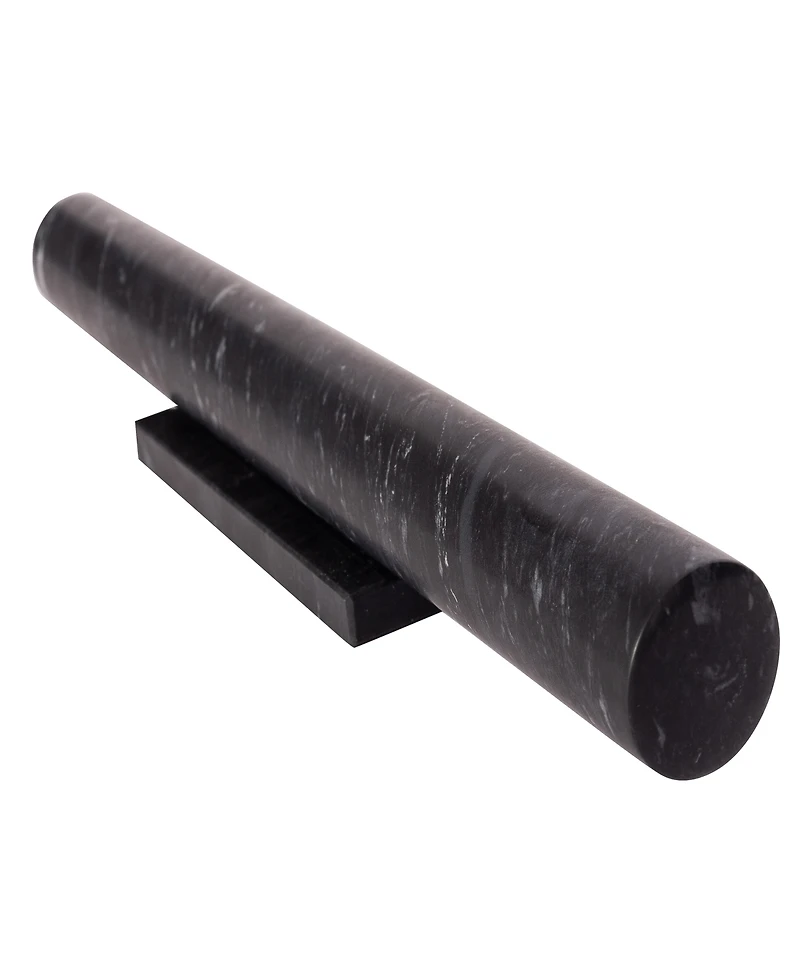 Artifacts Trading Company 12" Straight Marble Rolling Pin with Stand, 11" x 1"