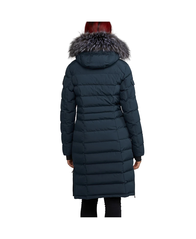 Pajar Women's Venice Long Puffer with Removable Faux Fur Trim