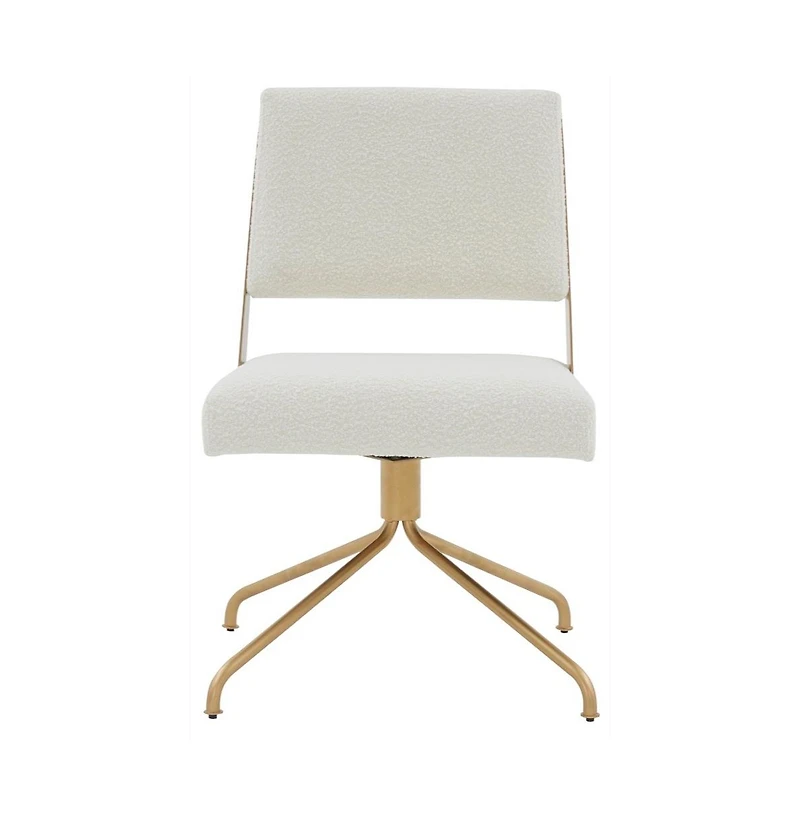 Emmeline Boucle Swivel Office Chair