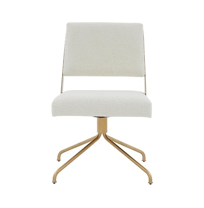 Emmeline Boucle Swivel Office Chair