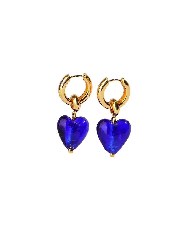 Esmee Glaze Heart Dangle Earrings