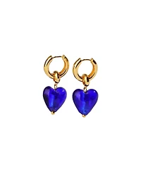 Esmee Glaze Heart Dangle Earrings