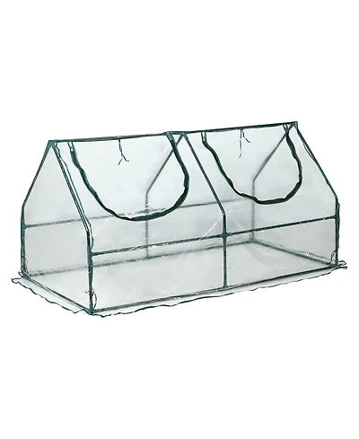 Aoodor Mini Greenhouse Water Resistant Uv Protected 2 Zipper Doors.