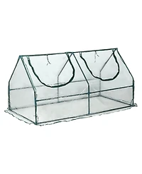 Aoodor Mini Greenhouse Water Resistant Uv Protected 2 Zipper Doors.