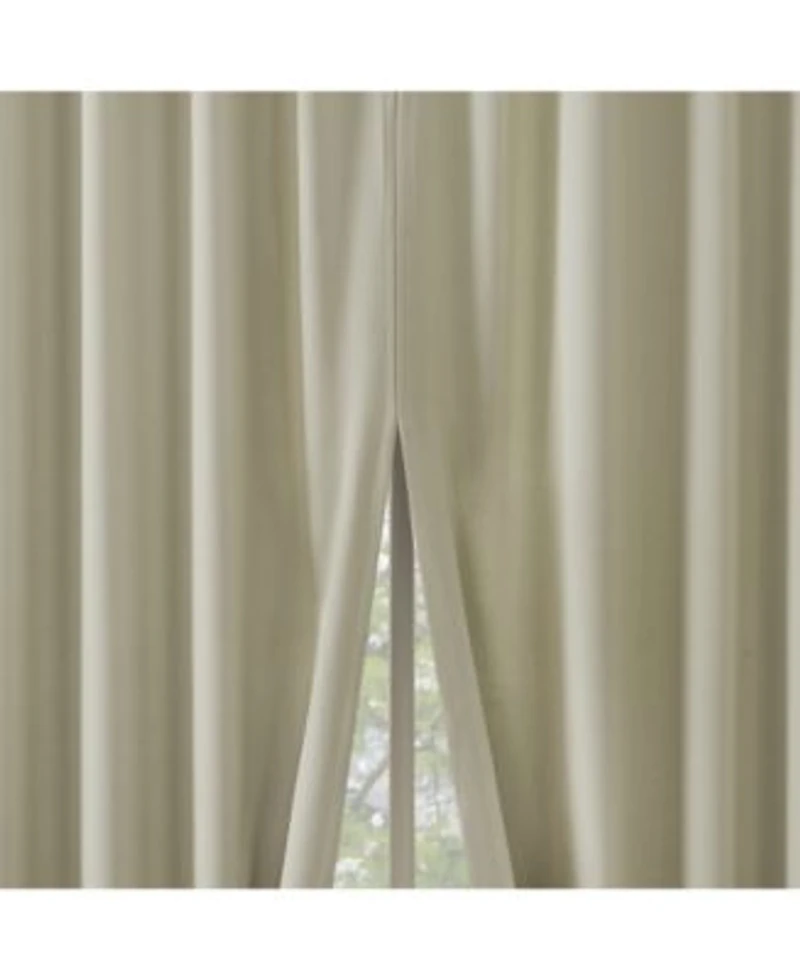 Aria Magnetic Closure Theater Grade 100 Blackout Back Tab Curtains Pair