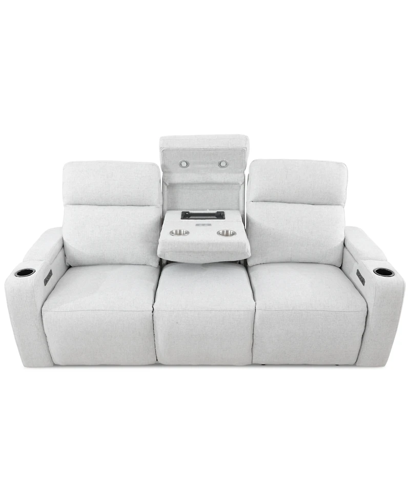 Greymel 84" Zero Gravity Fabric Sofa with Power Headrests, Created for Macy's