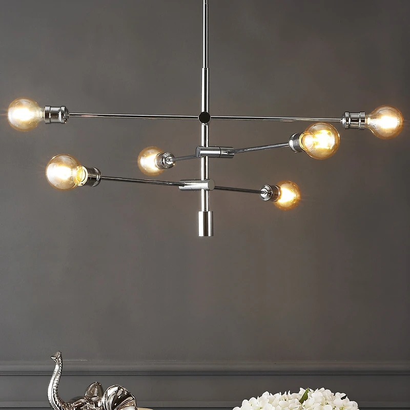 Atlas Modern Retro Iron Arm Adjustable Led Chandelier