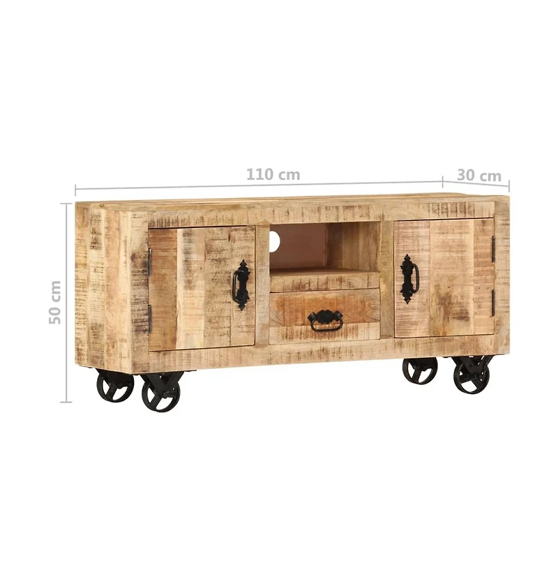 Tv Stand Rough Mango Wood 43.3"x11.8"x19.7"