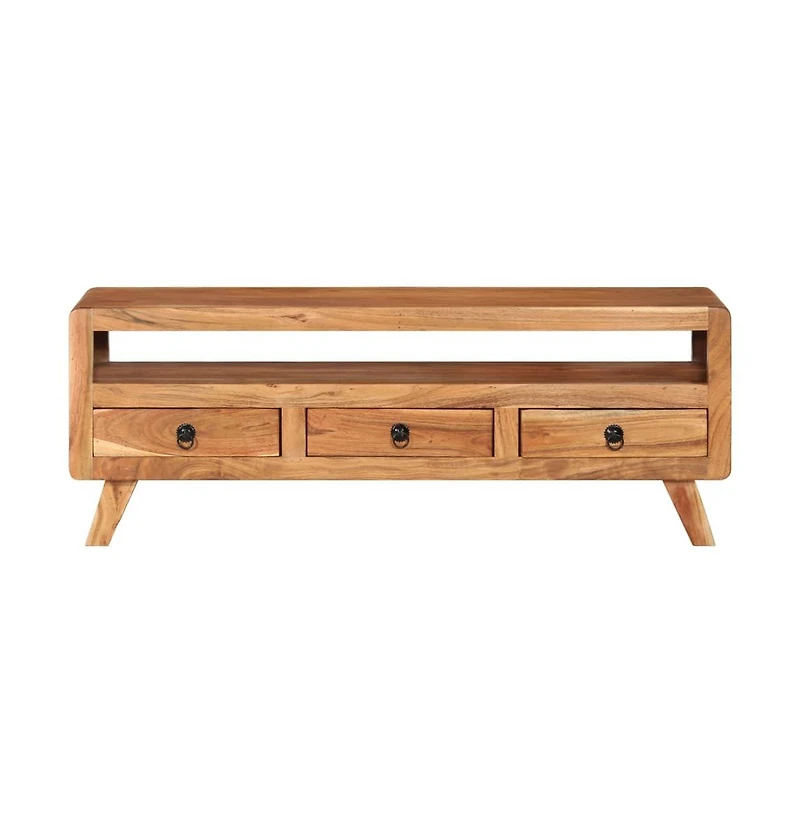 Tv Stand 43.3"x11.8"x15.7" Solid Wood Acacia