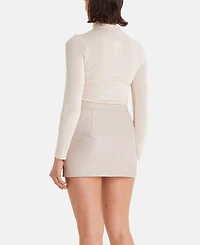 Furniq Uk Women's Leather Fashion Skirt