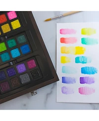 Art 101 Multimedia Illustration Wood Art Set, 85 Pieces