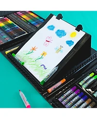 Art 101 Budding Artist Pop-up Easel Doodle Color Art Set, 150 Pieces
