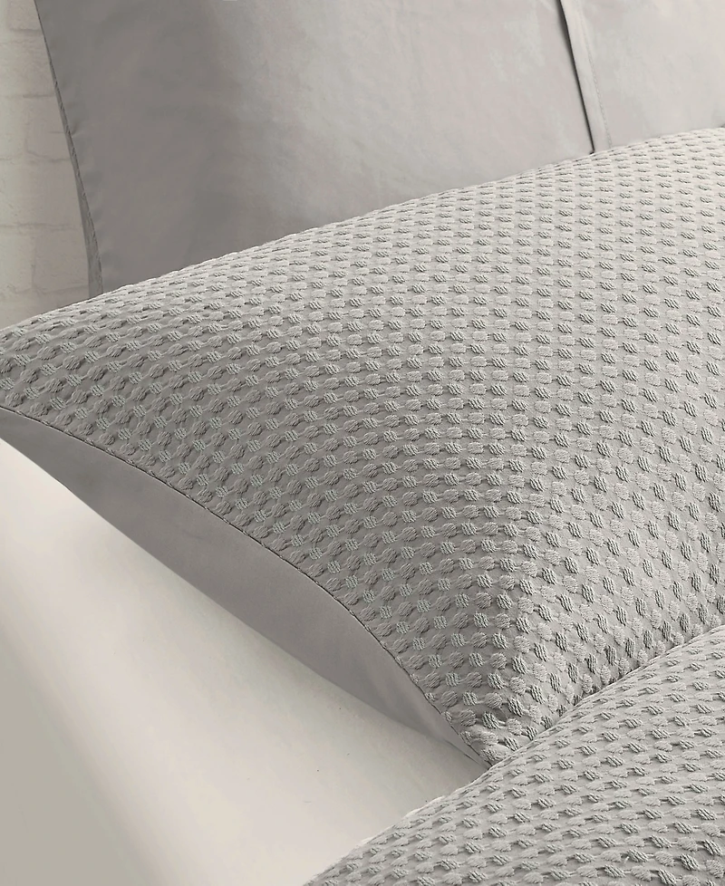 510 Design Mina Waffle Textured 3-Pc. Duvet Cover Set, Full/Queen