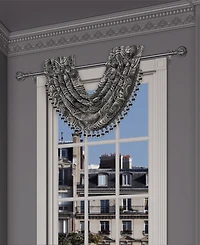 Five Queens Court Davinci Window Waterfall Valance, 33" x 43"