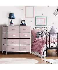 Sorbus 8 Drawers Dresser- Storage Unit with Steel Frame, Wood Top, Fabric Bins - for Bedroom, Closet, Office, and more