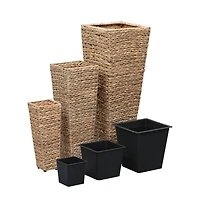 Raised Beds 3 pcs Water Hyacinth Brown