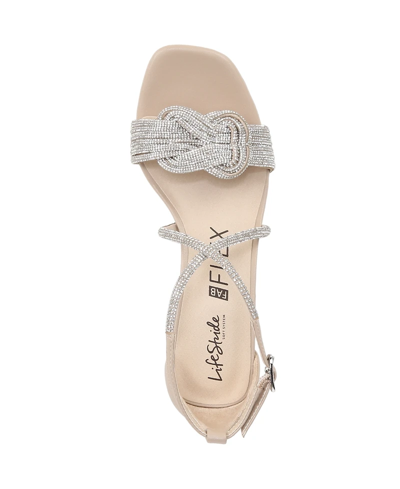 LifeStride Women's Captivate Strappy Block Heel Dress Sandals