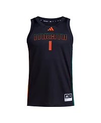 Adidas Men's #1 Miami Hurricanes Swingman Jersey