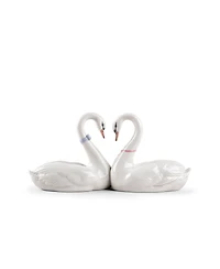 Lladro Endless Love Swans Cake Topper