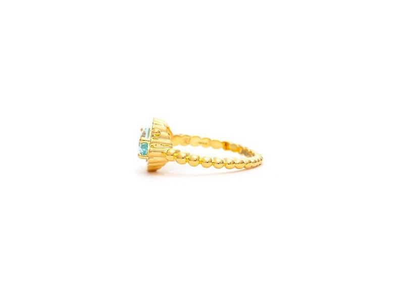 London Blue Crystal East West Ring