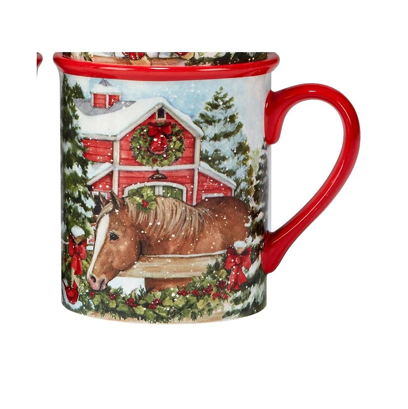 Homestead Christmas 4 Piece Mug Set