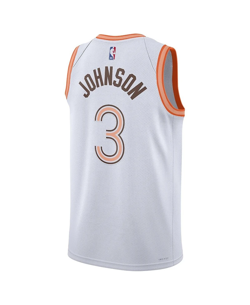 Men's and Women's Nike Keldon Johnson White San Antonio Spurs 2023/24 Swingman Jersey - City Edition