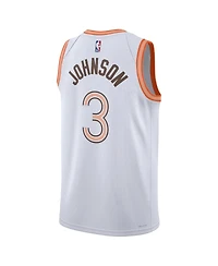 Men's and Women's Nike Keldon Johnson White San Antonio Spurs 2023/24 Swingman Jersey - City Edition