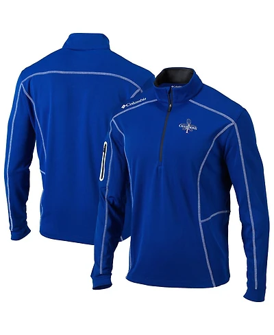 Men's Columbia Royal Texas Rangers 2023 World Series Champions Shotgun Omni-Wick Quarter-Zip Pullover Jacket