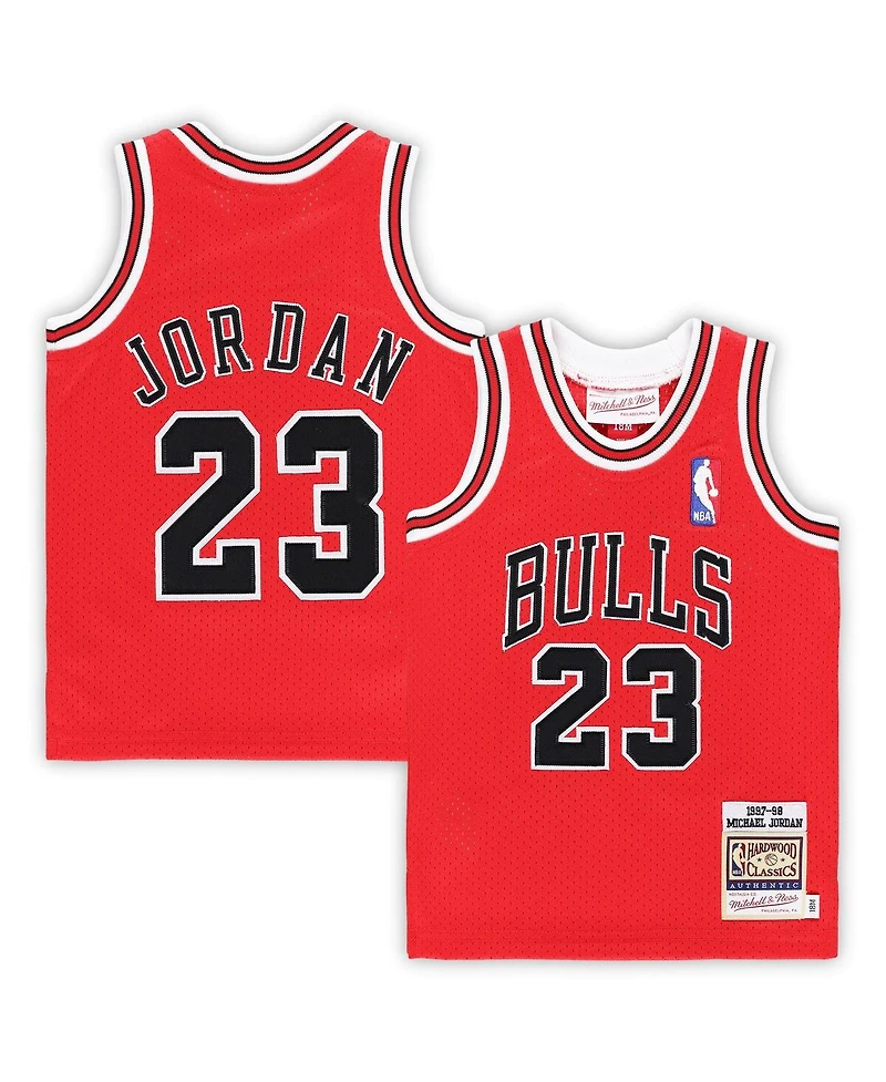 Infant Boys and Girls Mitchell & Ness Michael Jordan Red Chicago Bulls 1985/86 Hardwood Classics Authentic Jersey
