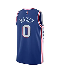 Big Boys Nike Tyrese Maxey Royal Philadelphia 76ers Swingman Jersey - Icon Edition