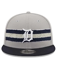 Men's New Era Gray, Navy Detroit Tigers Band 9FIFTY Snapback Hat