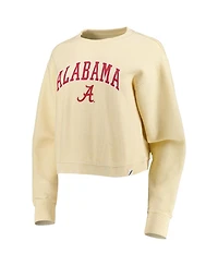 Women's League Collegiate Wear Cream Alabama Crimson Tide Classic Campus Corded Timber Sweatshirt