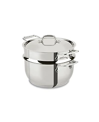 All-Clad Stainless Steel 5 Qt. Covered Multi Pot with Steamer Insert
