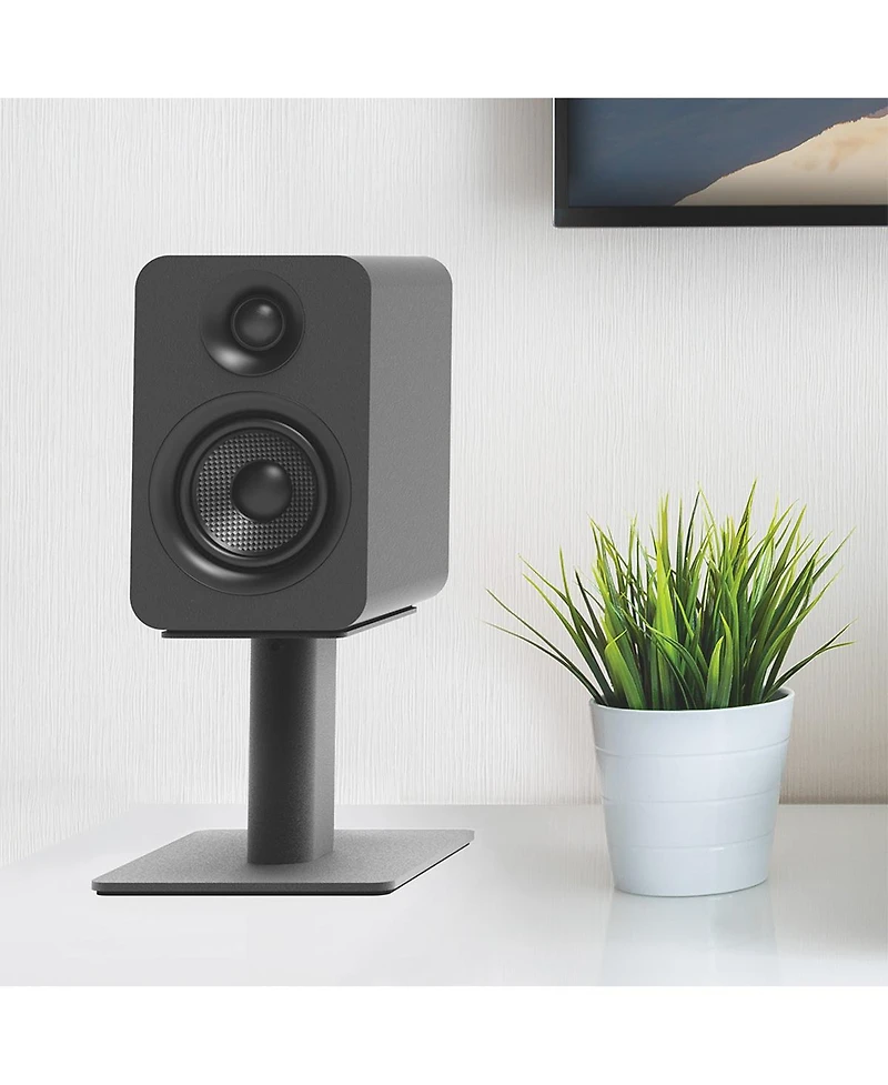 Kanto SP6HD 6" Universal Desktop Speaker Stands with Rotating Top Plates and Cable Management - Pair