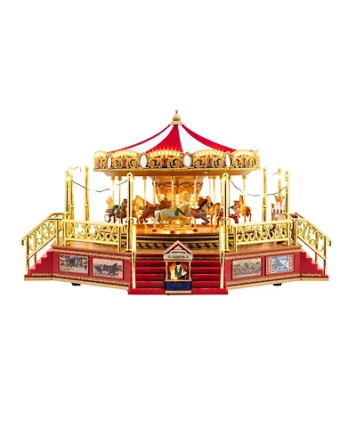 Mr. Christmas 90th Anniversary Collection Animated Musical World's Fair Boardwalk Carousel
