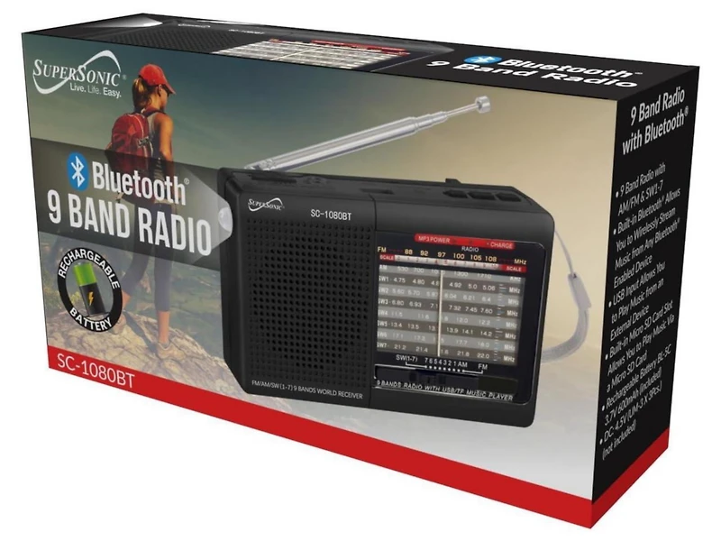 Supersonic Portable Am/Fm Radio - Black