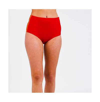 Calypsa Women's Color Block High-Waisted Bikini Bottom