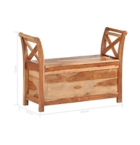 Bench 40.6"x13"x28.3" Solid Sheesham Wood