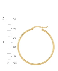 14k Gold Hoop Earrings, 40mm