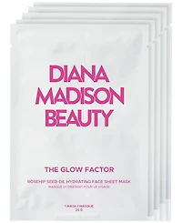 Diana Madison Beauty The Glow Factor Rosehip Seed Oil Hydrating Face Sheet Mask, 5-Pk.