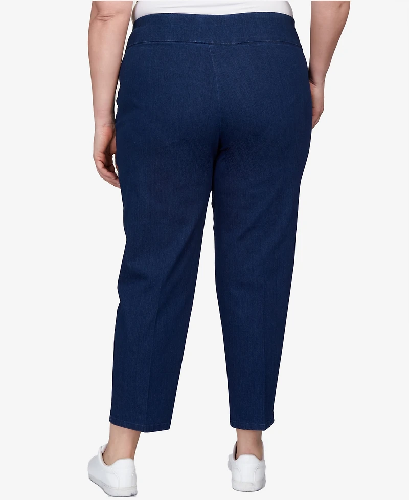 Alfred Dunner Plus Super Stretch Mid-Rise Average Length Denim Pants