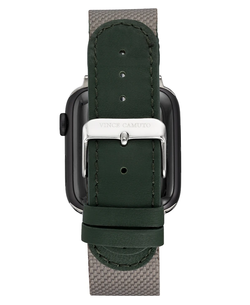 Vince Camuto Men's Dark Green Premium Nylon Band Compatible with 42mm, 44mm, 45mm, Ultra, Ultra2 Apple Watch