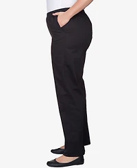 Alfred Dunner Plus Mid-Rise Casual Pants