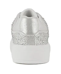 Juicy Couture Women's Alanis Rhinestone Lace Up Platform Sneakers