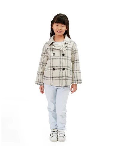 Girl Adore You Wool Blend Peacoat - Child